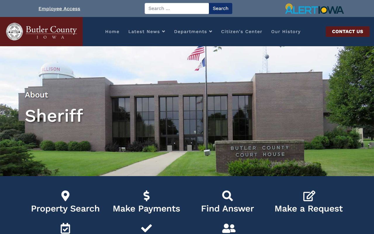 Butler County Jail sheriff page for Franklin County inmate lookup